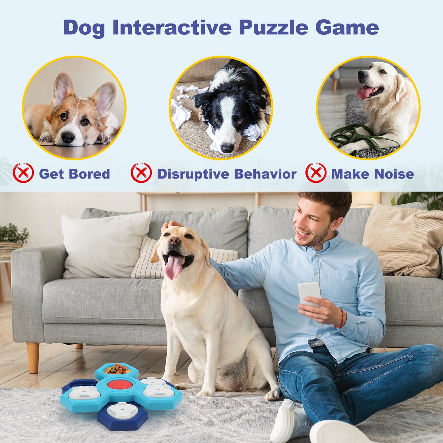 4-Layer Slow Feeder Dog Bowl | Anti-Gulp Puzzle Toy for Mental Stimulation & Healthy Digestion ā Non-Slip Design