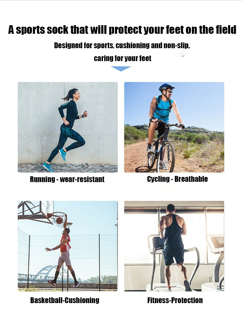 Ultra-Comfort 3-Pack Men's Running Socks - Cushioned Athletic Crew Socks | Breathable Performance for Sports & Gym