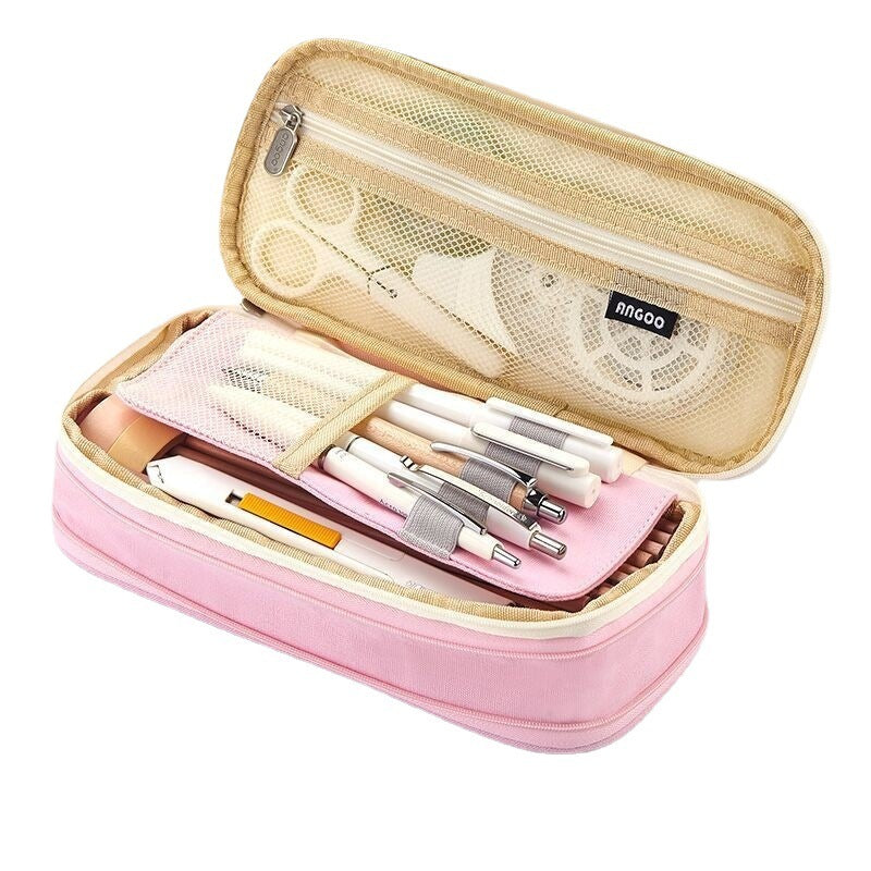 ✨ All-In-One Luxe Mesh Organizer – Pencil Case or Beauty Pouch!