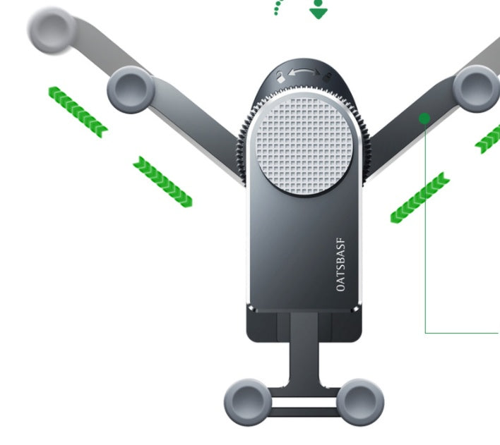 Auto-Adjust Car Phone Mount | Self-Stretching Arms for Foldable & Normal Phones – Aviation Aluminium Gravity Holder