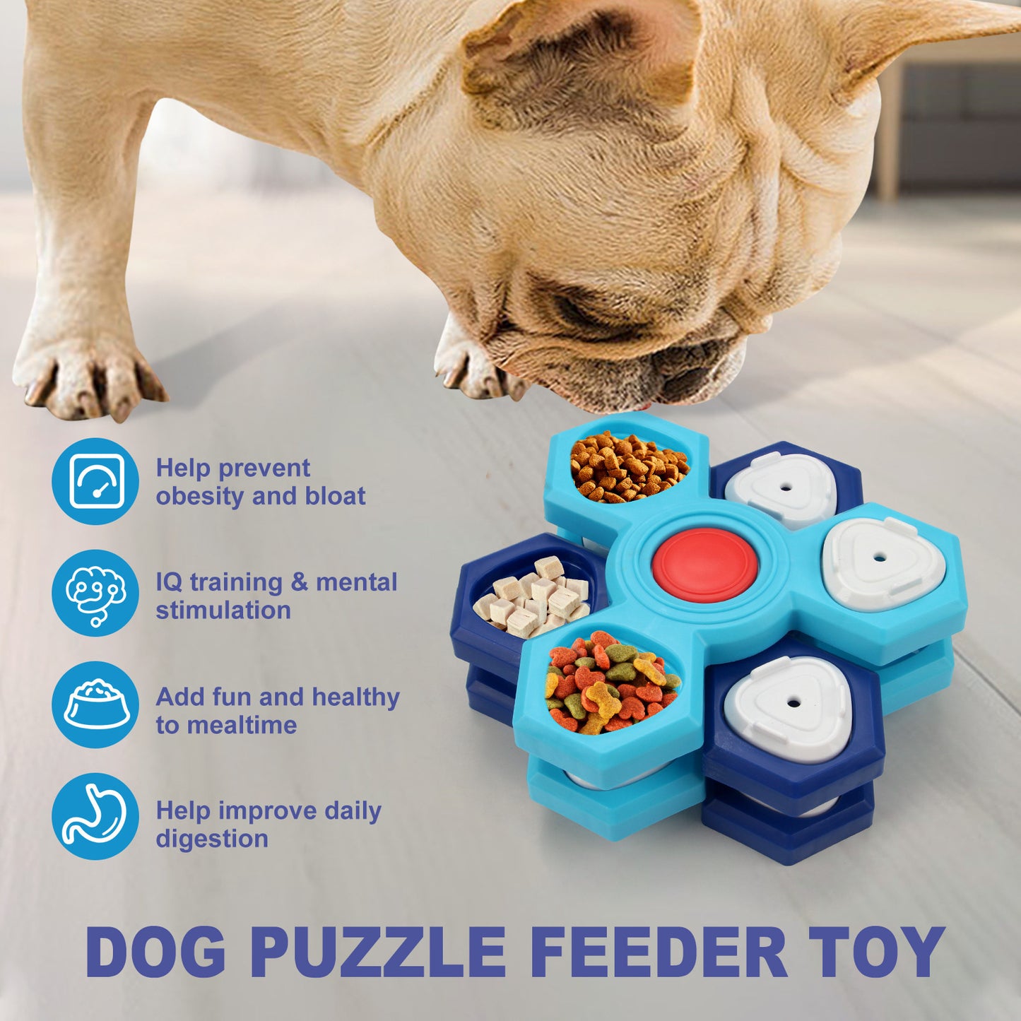 4-Layer Slow Feeder Dog Bowl | Anti-Gulp Puzzle Toy for Mental Stimulation & Healthy Digestion – Non-Slip Design