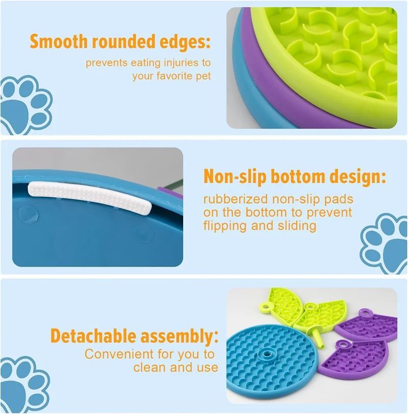 3-Tier Slow Feeder Dog Bowl | Anti-Choking Puzzle Toy with Non-Slip Base – Puppy-Safe Durable PP Design