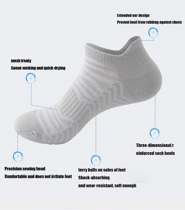 Ultra-Comfort 3-Pack Men's Running Socks - Cushioned Athletic Crew Socks | Breathable Performance for Sports & Gym