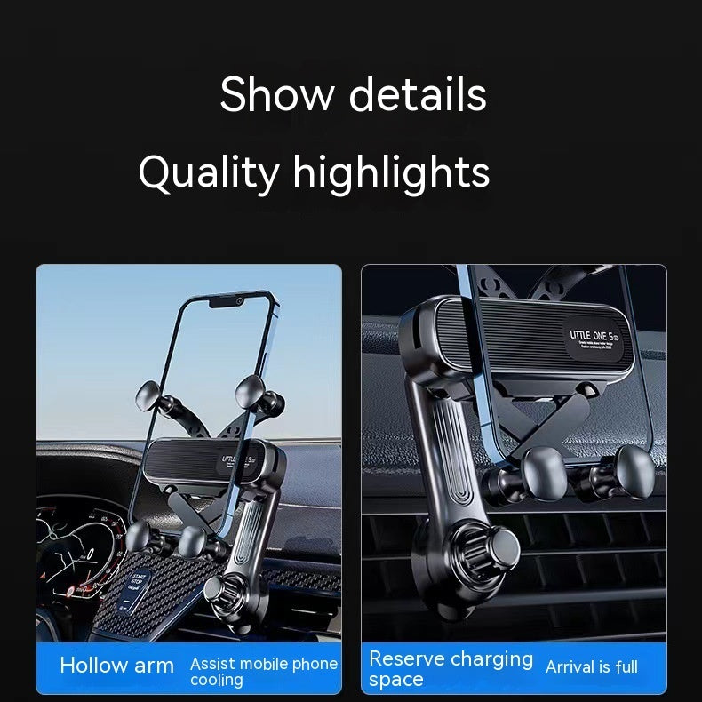 Universal Car Vent Phone Mount | Adjustable Rotating Hook, Non-Blocking Airflow & Charging Space with Cooling Hollow Arm