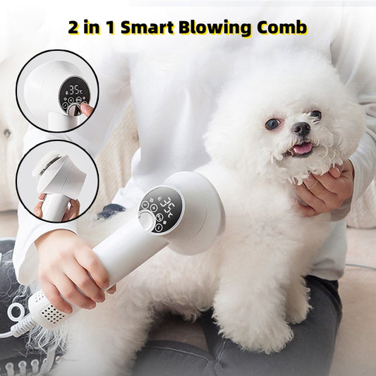 NEX GentleForce Pro Pet Grooming Dryer | 2-in-1 Blow & Comb Machine for Dogs/Cats – Silent & Safe (White/Purple)