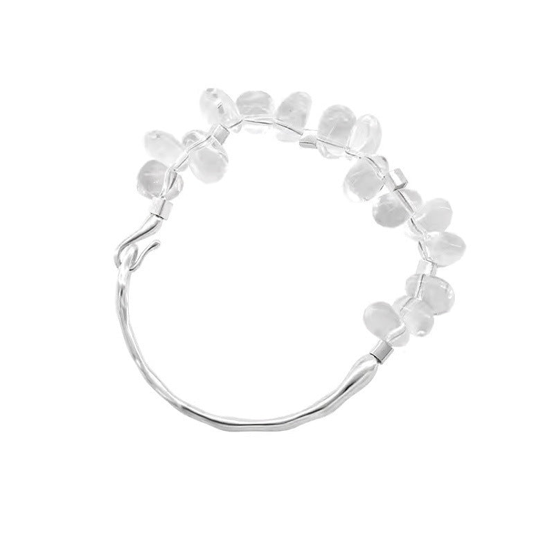 Elegant Sterling Silver & White Crystal Bracelet | Timeless Healing Jewellery for Women